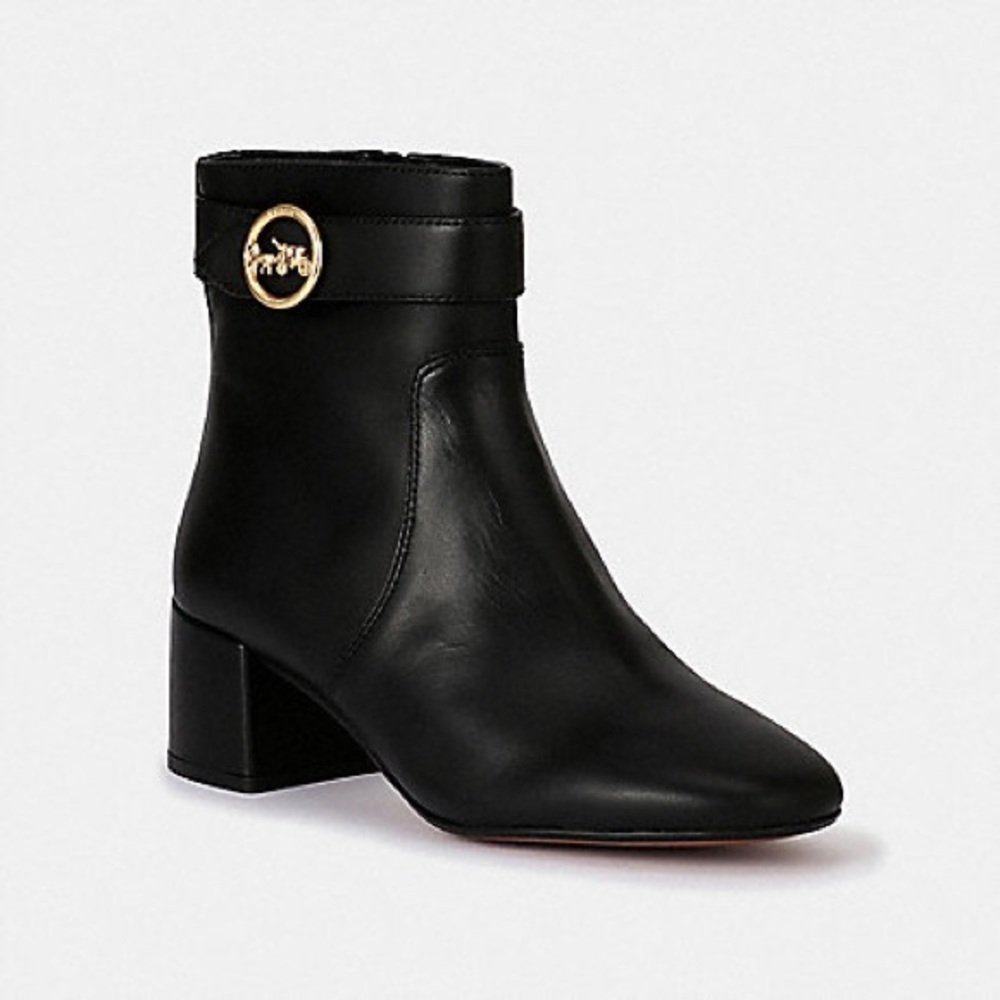 Coach leather booties